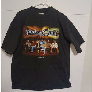 Vintage TulTex Yankee Grey On Tour T-Shirt Graphic Concert Tee Black  Size XL